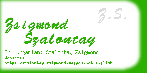 zsigmond szalontay business card